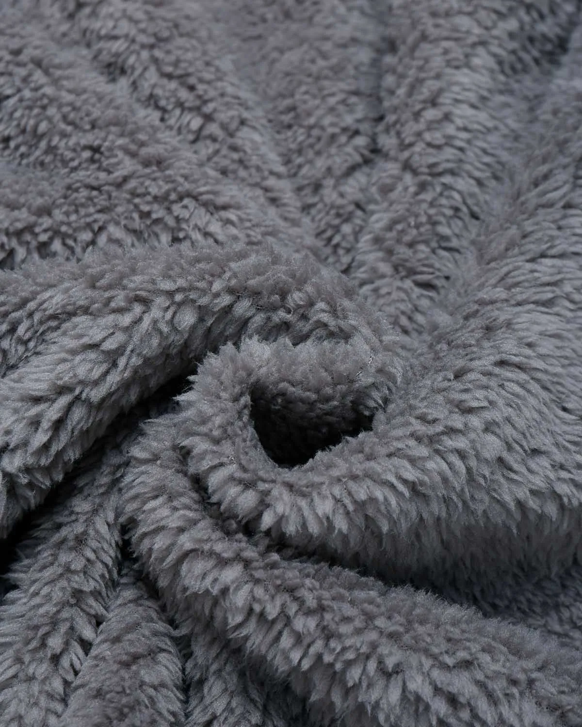 Polar Fleece Big Pocket Loose Solid Color Long Cardigan Coat