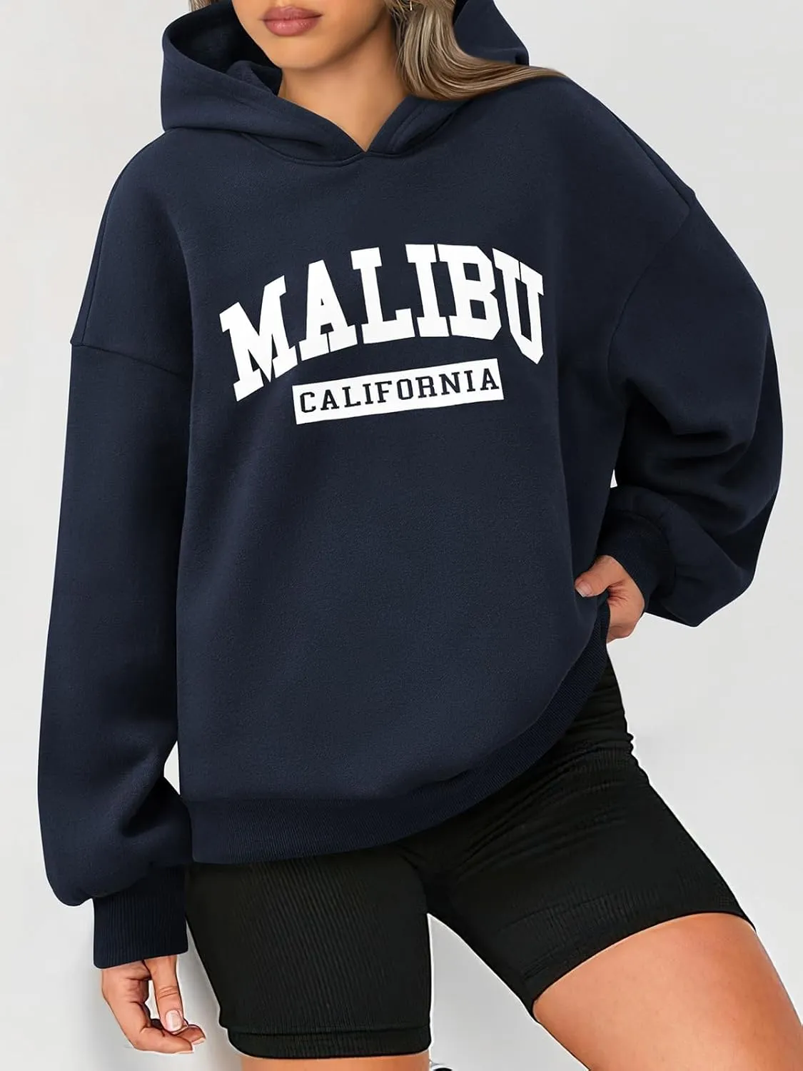 PRETTYGARDEN Womens Hoodies Long Sleeve Letter Sweatshirts 2024 Trendy Loose Fit Pullover Tops Fall Winter Outfits