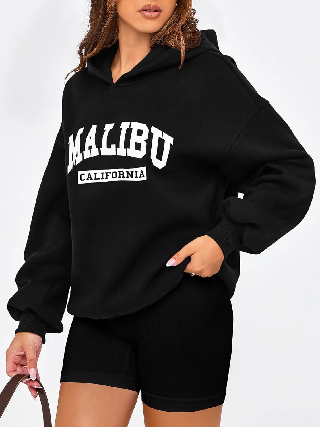 PRETTYGARDEN Womens Hoodies Long Sleeve Letter Sweatshirts 2024 Trendy Loose Fit Pullover Tops Fall Winter Outfits