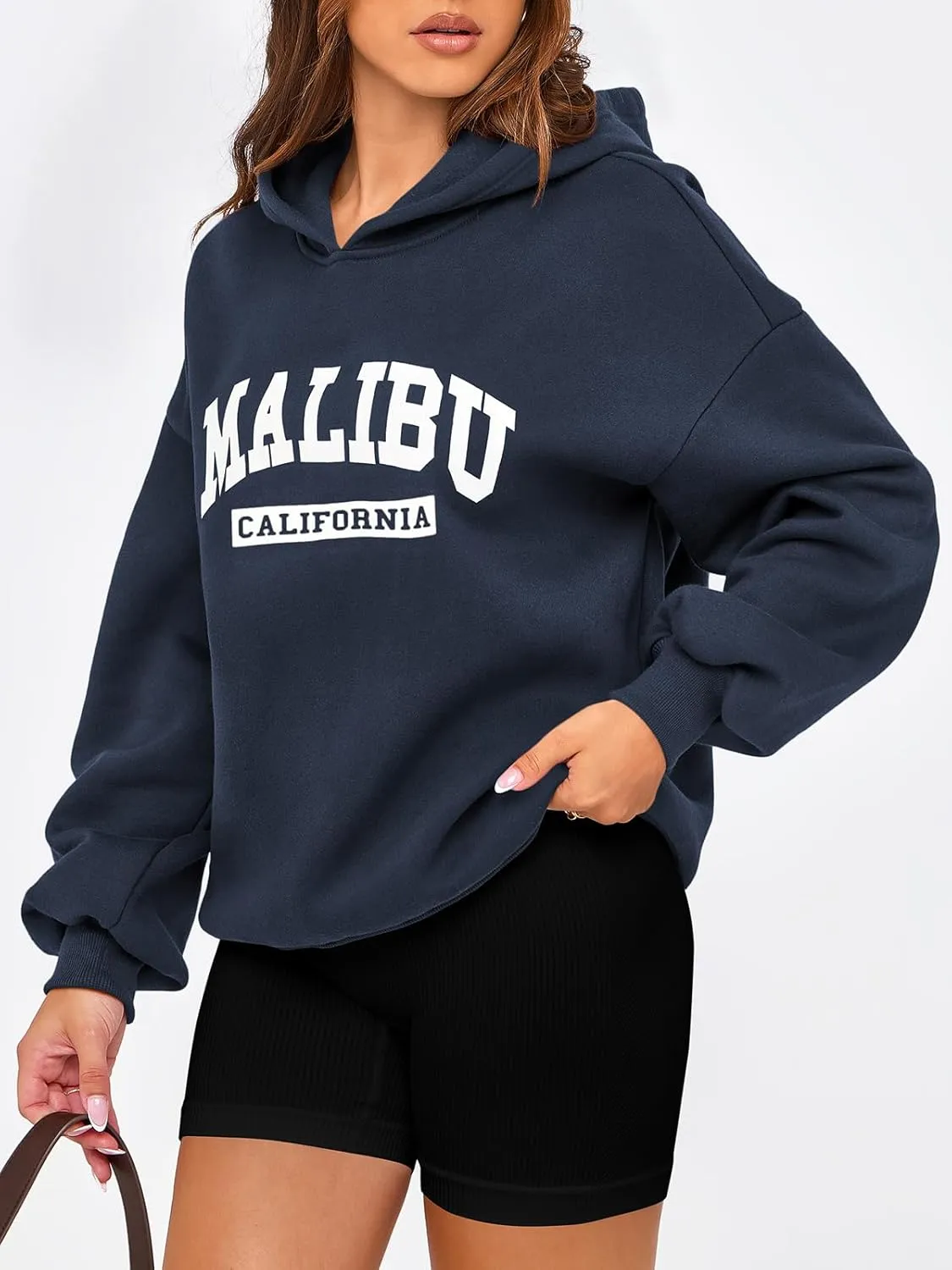 PRETTYGARDEN Womens Hoodies Long Sleeve Letter Sweatshirts 2024 Trendy Loose Fit Pullover Tops Fall Winter Outfits
