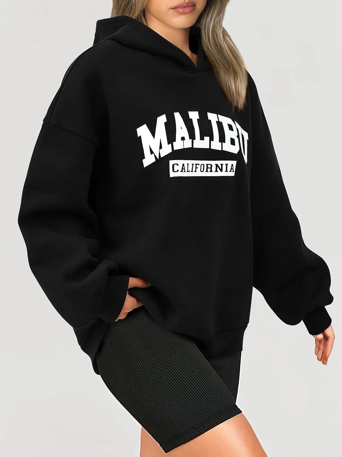 PRETTYGARDEN Womens Hoodies Long Sleeve Letter Sweatshirts 2024 Trendy Loose Fit Pullover Tops Fall Winter Outfits