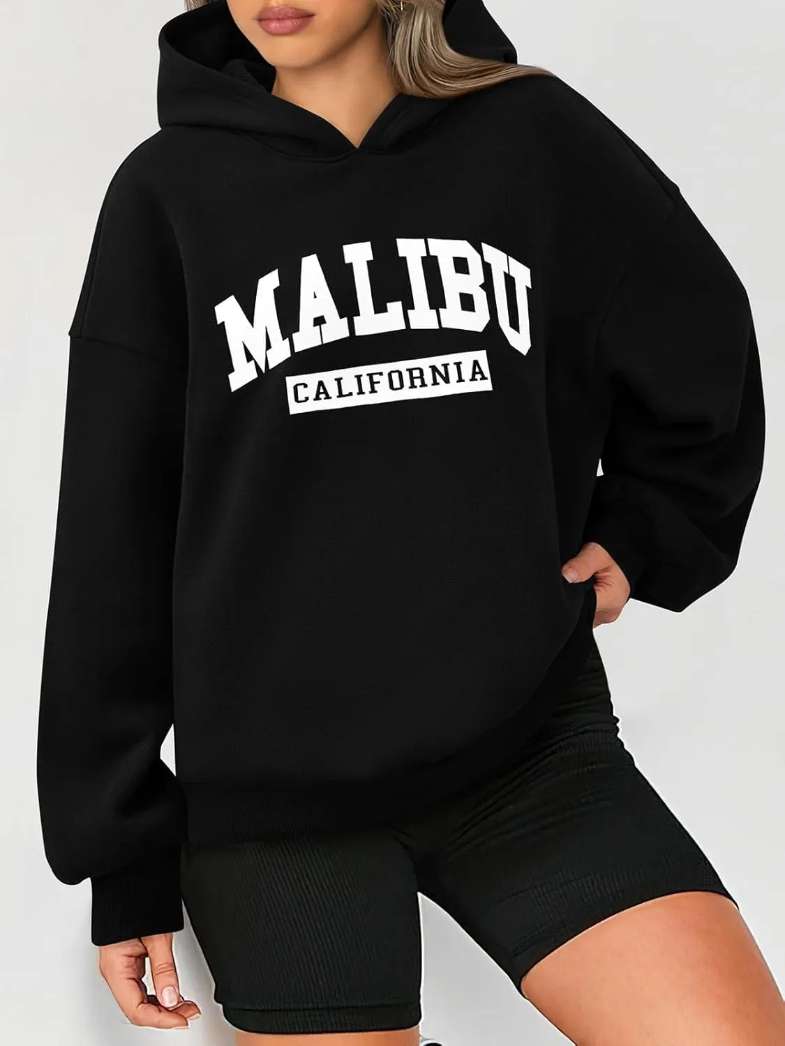 PRETTYGARDEN Womens Hoodies Long Sleeve Letter Sweatshirts 2024 Trendy Loose Fit Pullover Tops Fall Winter Outfits