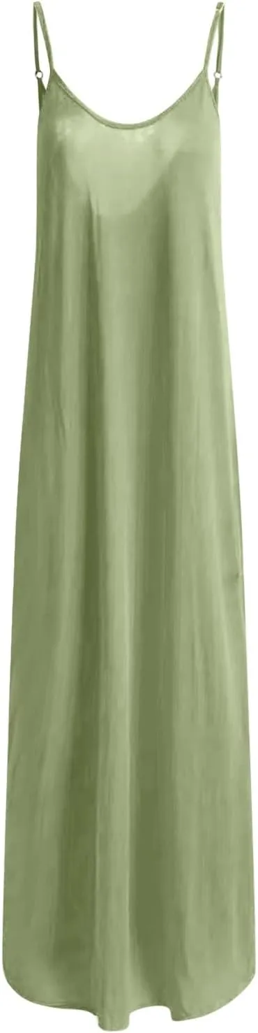PTOLOCIF Womens Solid Round Neck Long Sleeved Patchwork Long Skirt is Fashionable and Plus Size Dress Blouses for Women