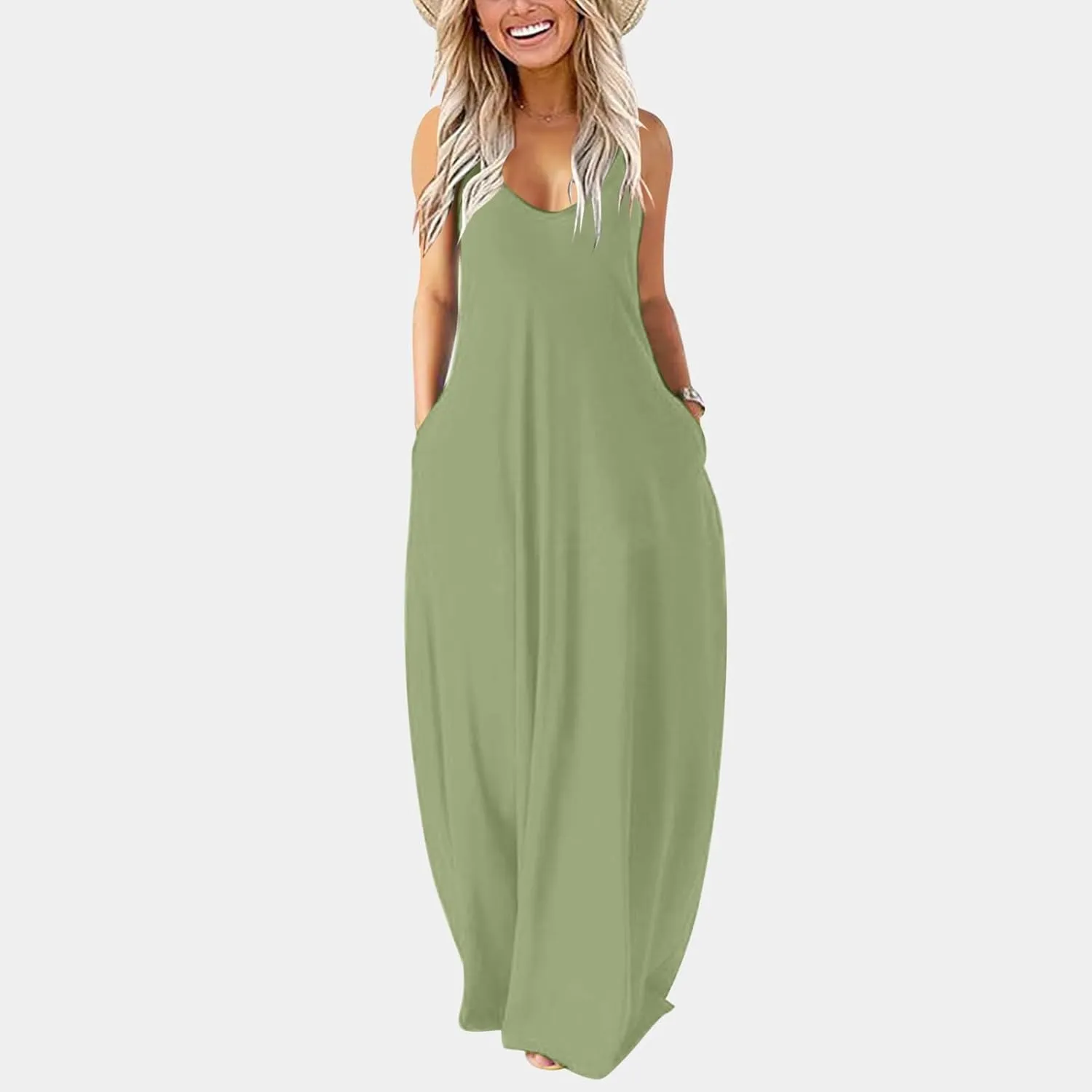 PTOLOCIF Womens Solid Round Neck Long Sleeved Patchwork Long Skirt is Fashionable and Plus Size Dress Blouses for Women