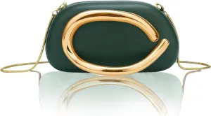 PU Leather Women's Evening Handbags Chocolates Clutch Purse Easy Match with Chain Crossbody Metal Decoration Shoulder Bag