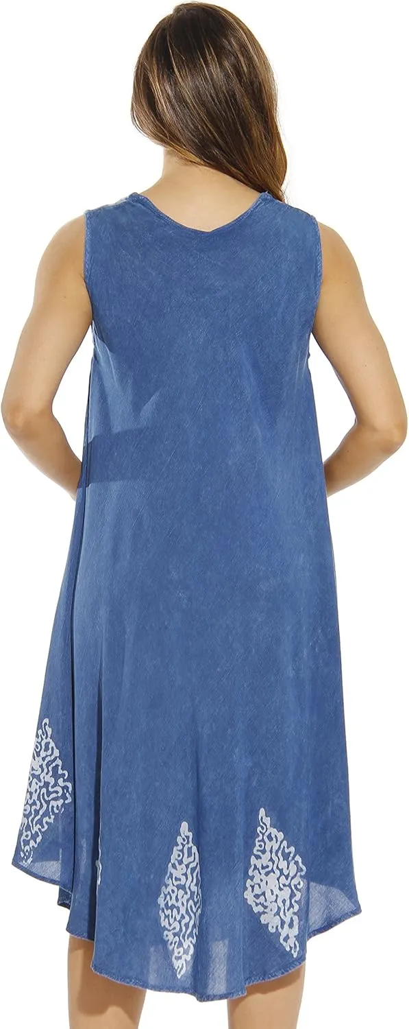 Riviera Sun Batik Embroidered Dress Sundresses for Women