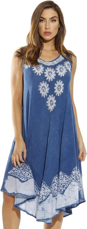 Riviera Sun Batik Embroidered Dress Sundresses for Women