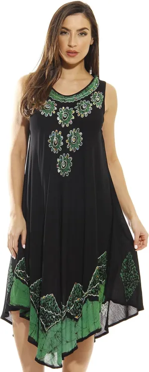 Riviera Sun Batik Embroidered Dress Sundresses for Women