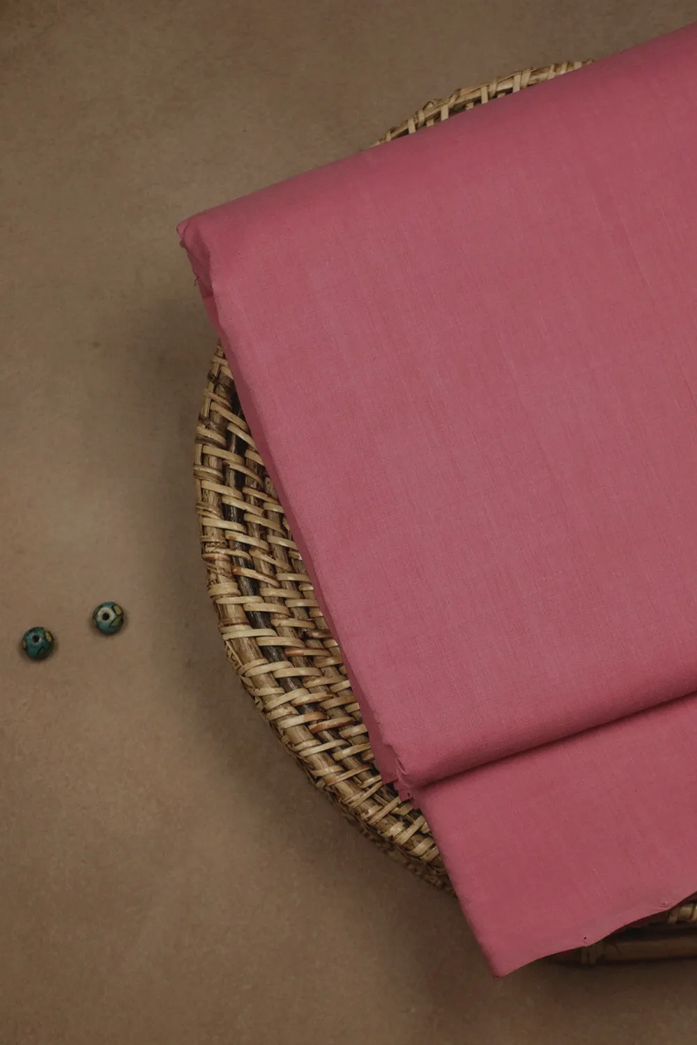 Rouge Pink Handwoven Cotton Fabric