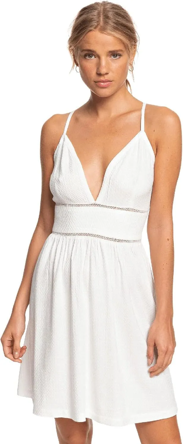 Roxy Women's New Silver Light Strappy Woven Dress