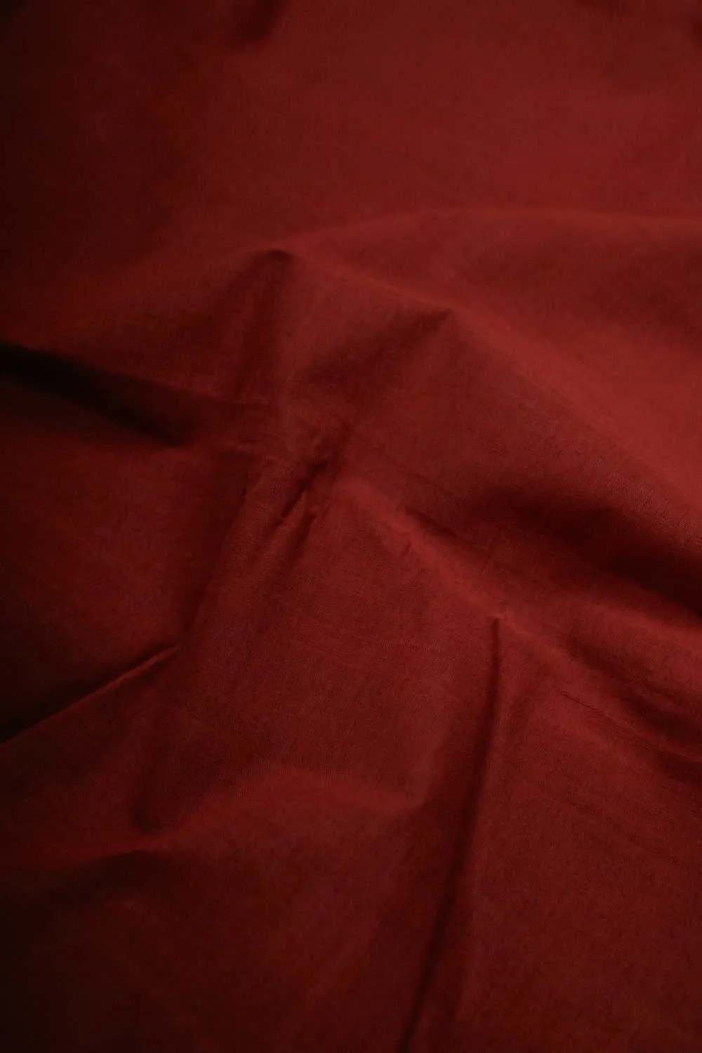 Rustic Maroon Mangalagiri Plain Cotton Fabric