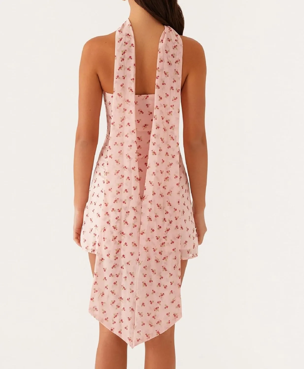 Sexy Floral Strapless Tube Mini Dress Y2K Slim Fit Backless Short Bandeau Dress Going Out Night Party Vocation Dresses