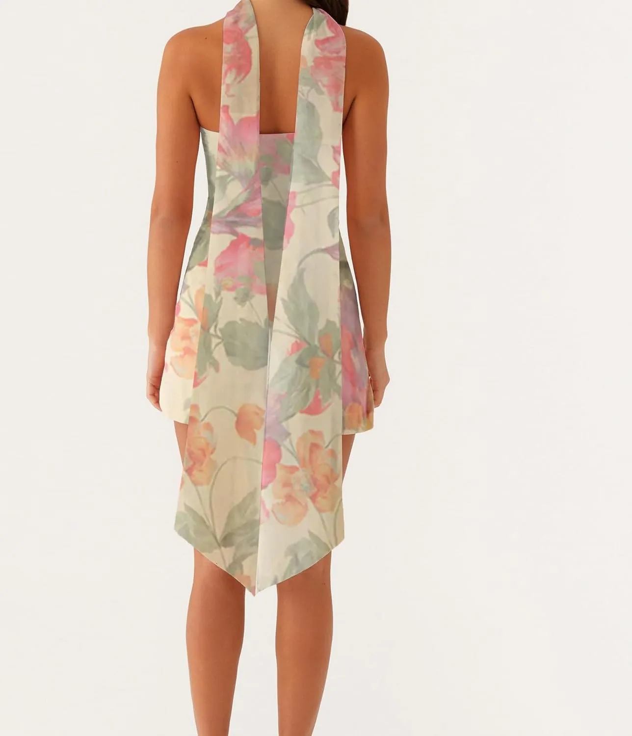 Sexy Floral Strapless Tube Mini Dress Y2K Slim Fit Backless Short Bandeau Dress Going Out Night Party Vocation Dresses