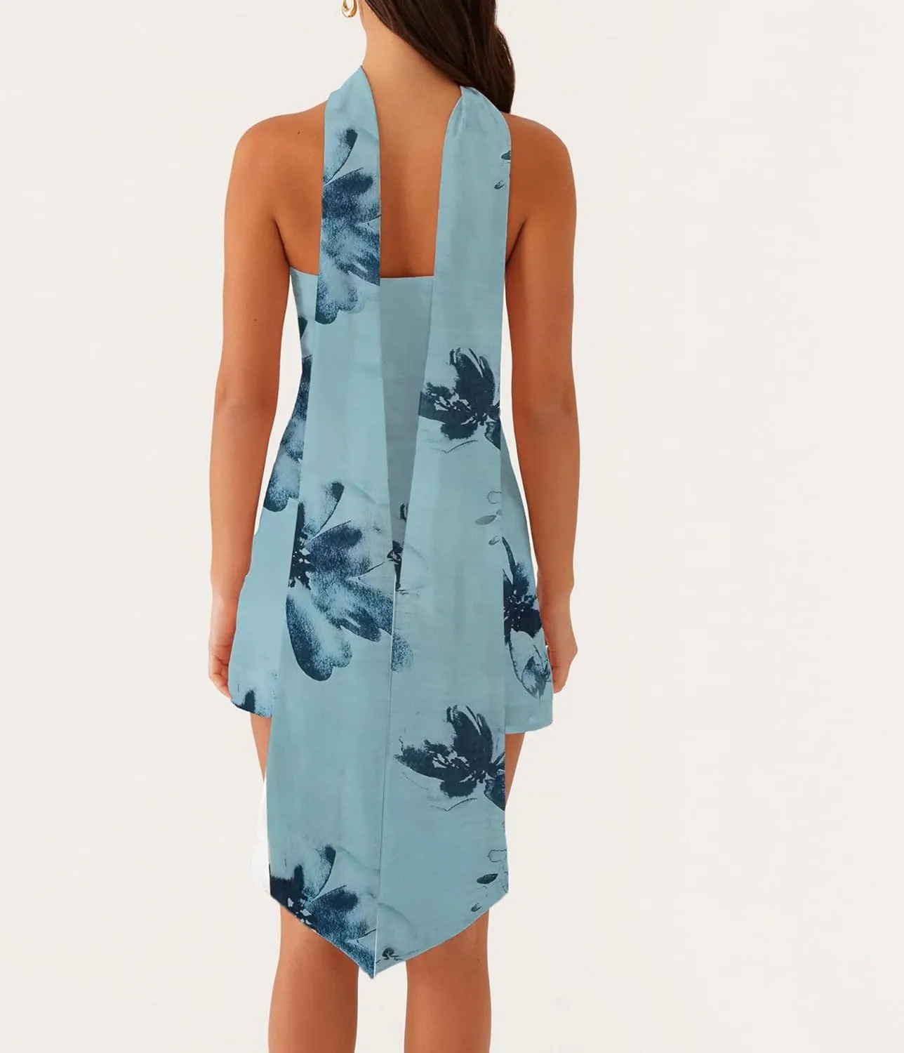 Sexy Strapless Tube Floral Mini Dress Boho Off Shoulder Slim Fit Short Bandeau Dress Going Out Night Party Dresses