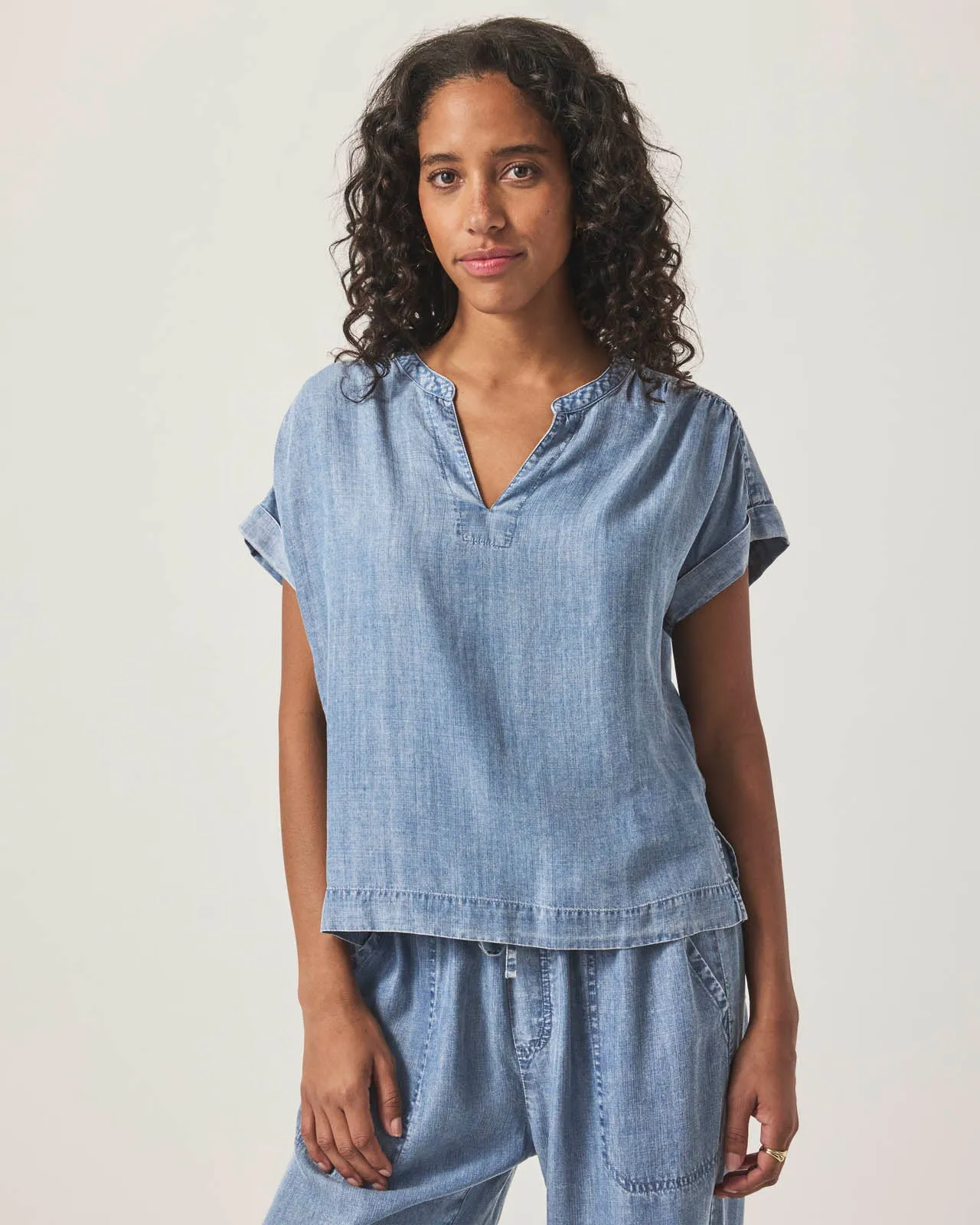 St. Tropez Indigo Blouse