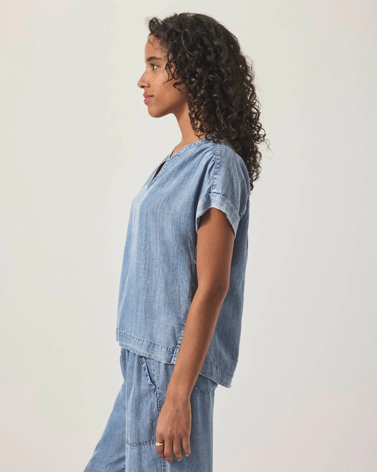 St. Tropez Indigo Blouse