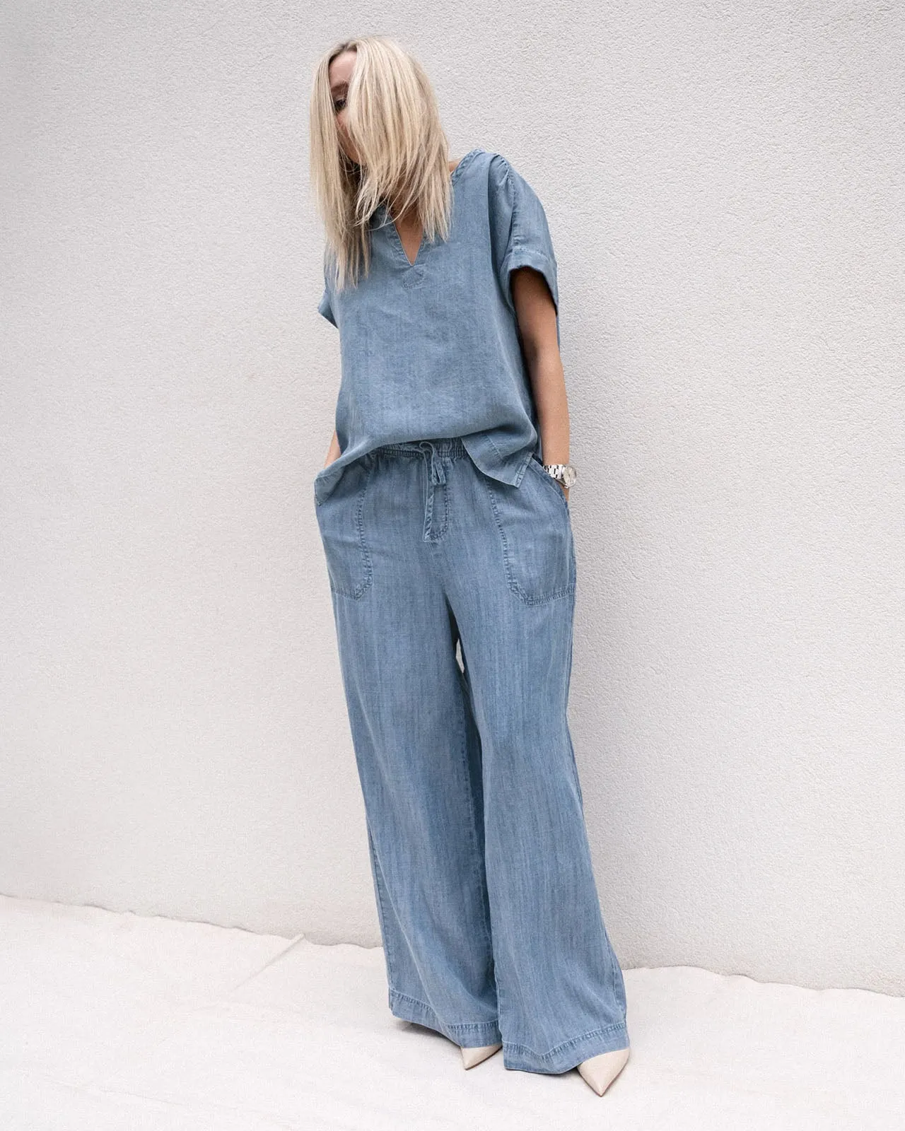 St. Tropez Indigo Blouse