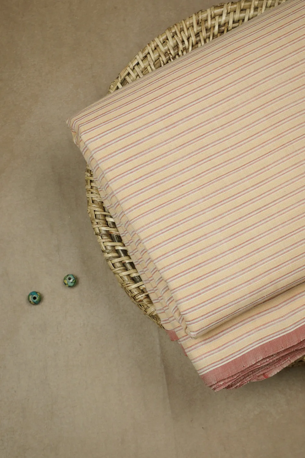 Striped Handwoven Cotton Fabric