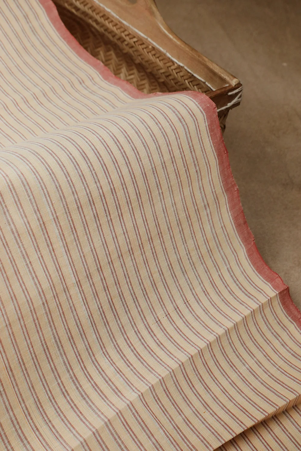 Striped Handwoven Cotton Fabric