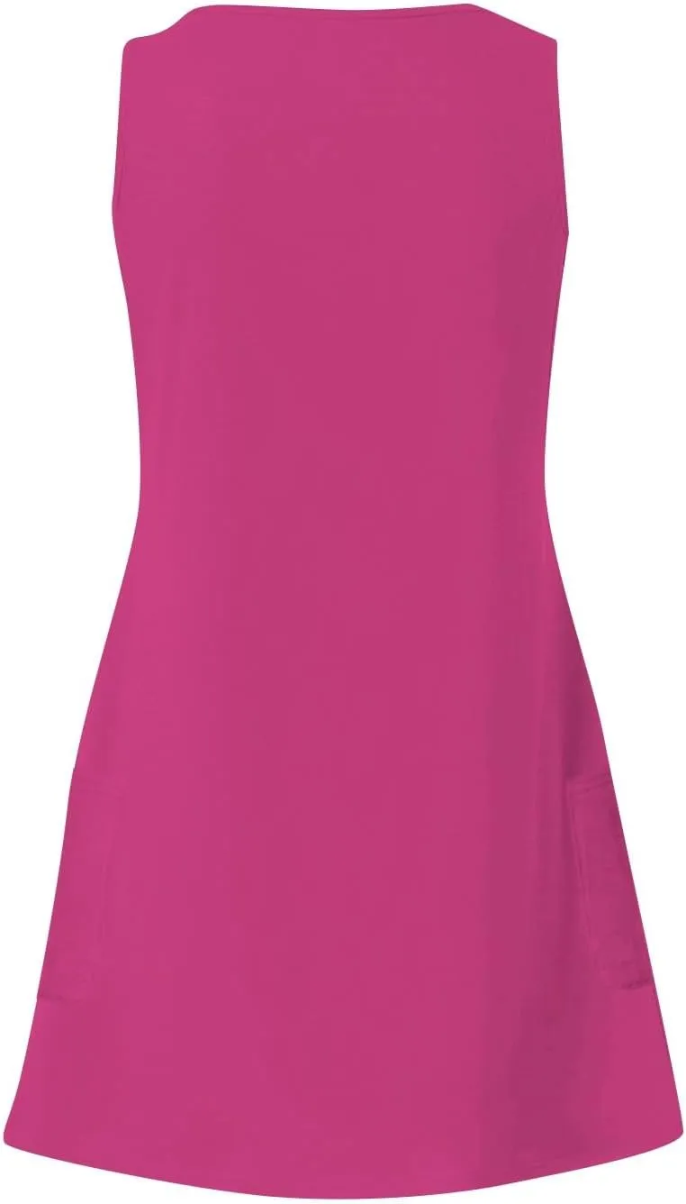 Summer Dresses for Women 2025 Casual V Neck Sleeveless Sundresses Hawaiian Plus Size Tank Dress with Pockets