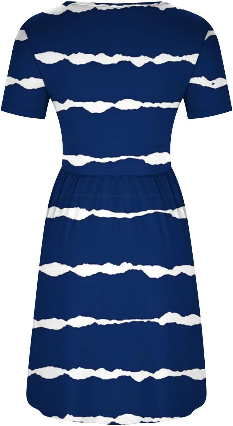 Summer Dresses for Women 2025 Vacation Button Down Mini Dresses Beach Casual Loose Trendy Floral Hawaiian Dress