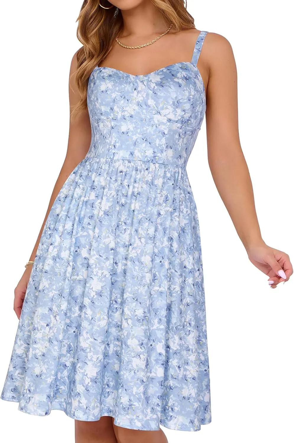 Summer Dresses for Women 2025 with Pockets Spaghetti Strap A-line Casual Beach Sundresses