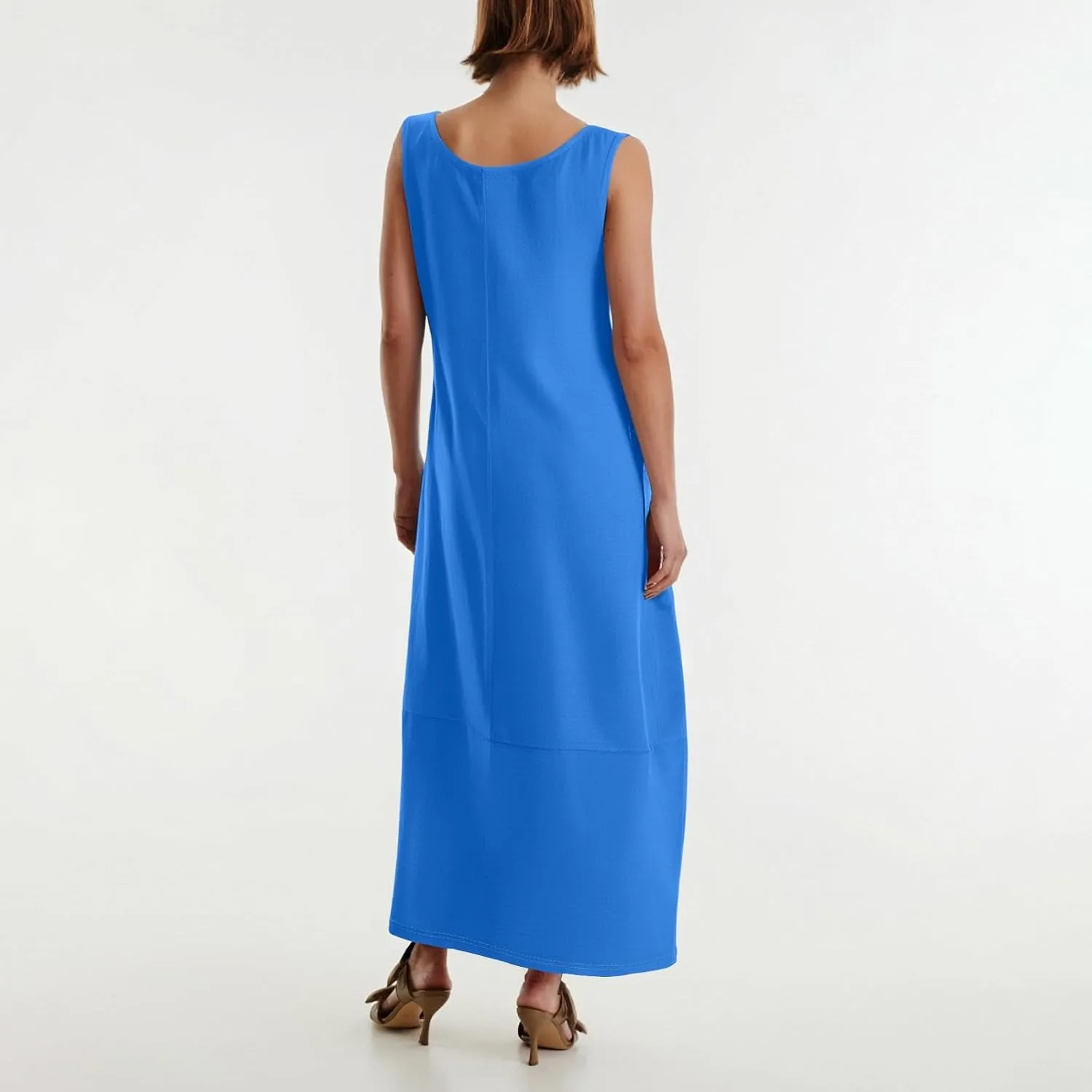 Sundresses for Women 2025 Casual Summer Beach Maxi Dress Scoop Neck Sleeveless Flowy Tank Dress Vacation Outfits