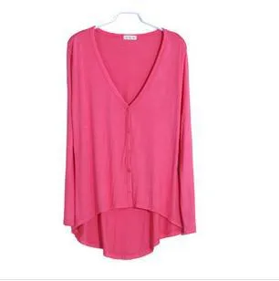 Sunscreen Shorter-Front-Longer-Back Niche Cardigan Modal Slim Look Women Outerwear
