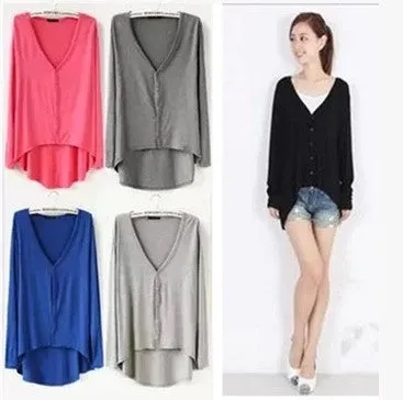 Sunscreen Shorter-Front-Longer-Back Niche Cardigan Modal Slim Look Women Outerwear