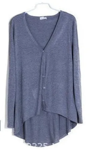 Sunscreen Shorter-Front-Longer-Back Niche Cardigan Modal Slim Look Women Outerwear