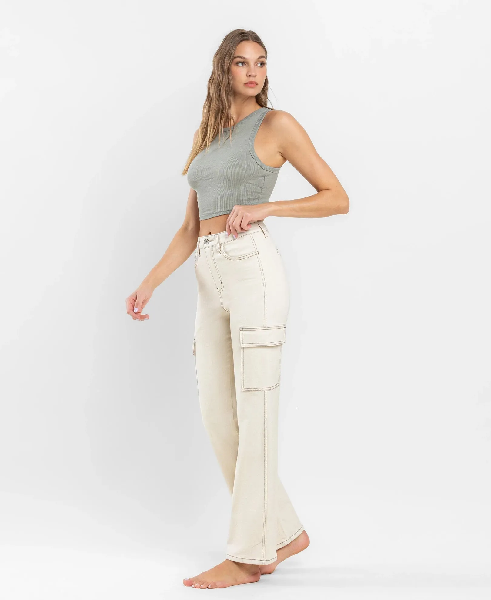 TEAGAN 90'S UTILITY CARGO DAD JEAN