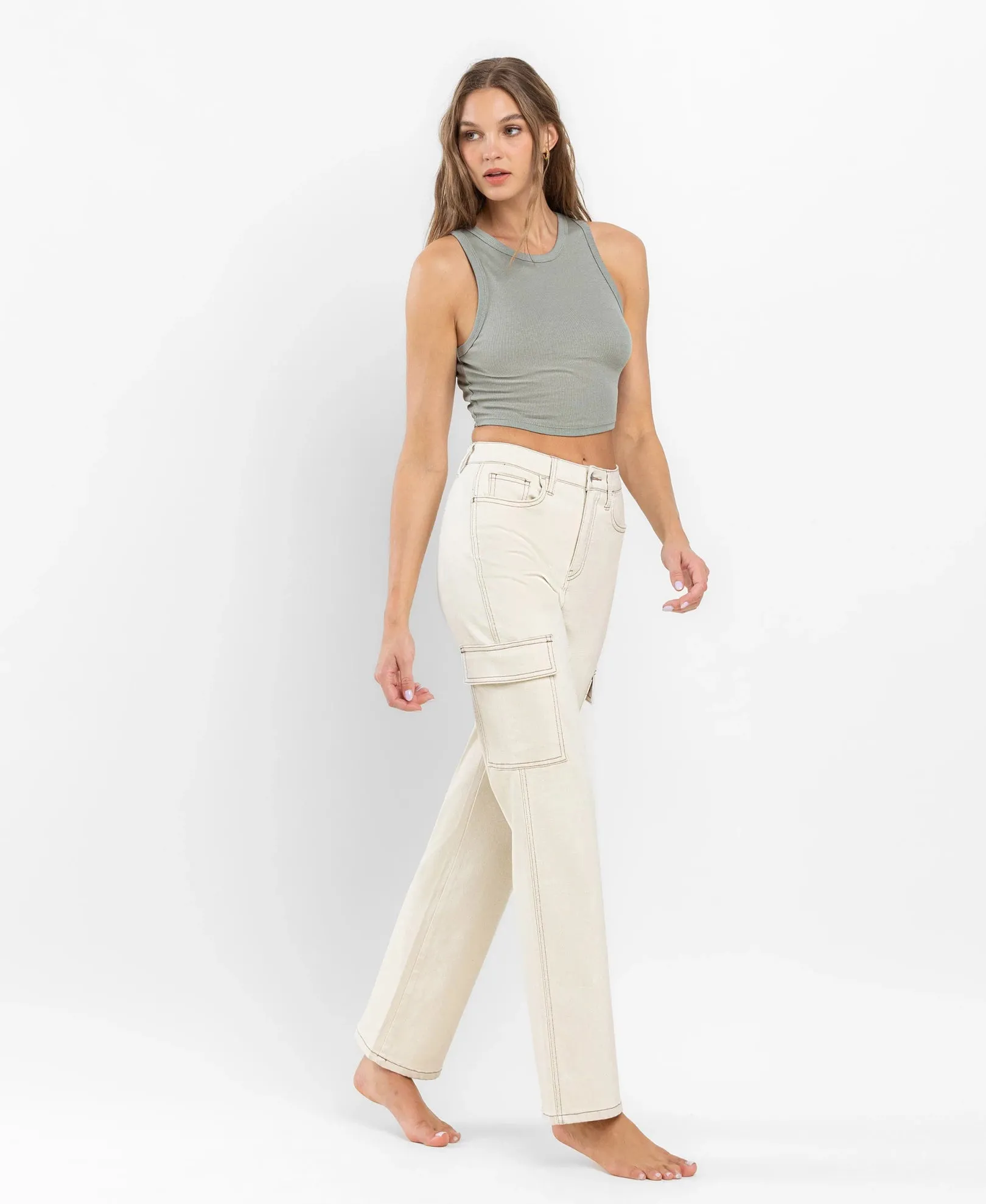 TEAGAN 90'S UTILITY CARGO DAD JEAN