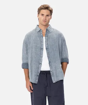 The Laverty L/s Linen Shirt - Washed Black
