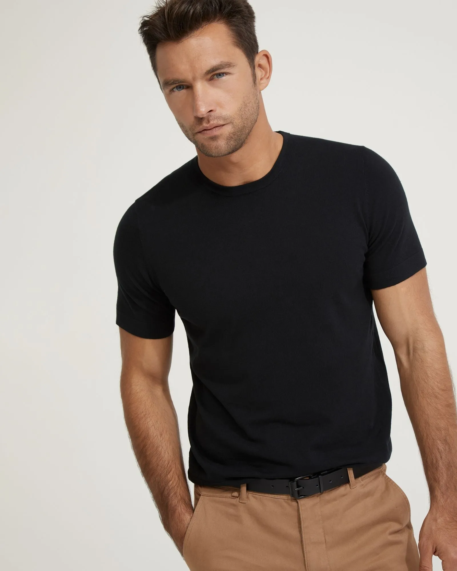 Theodore Crew Neck Knitted T-Shirt