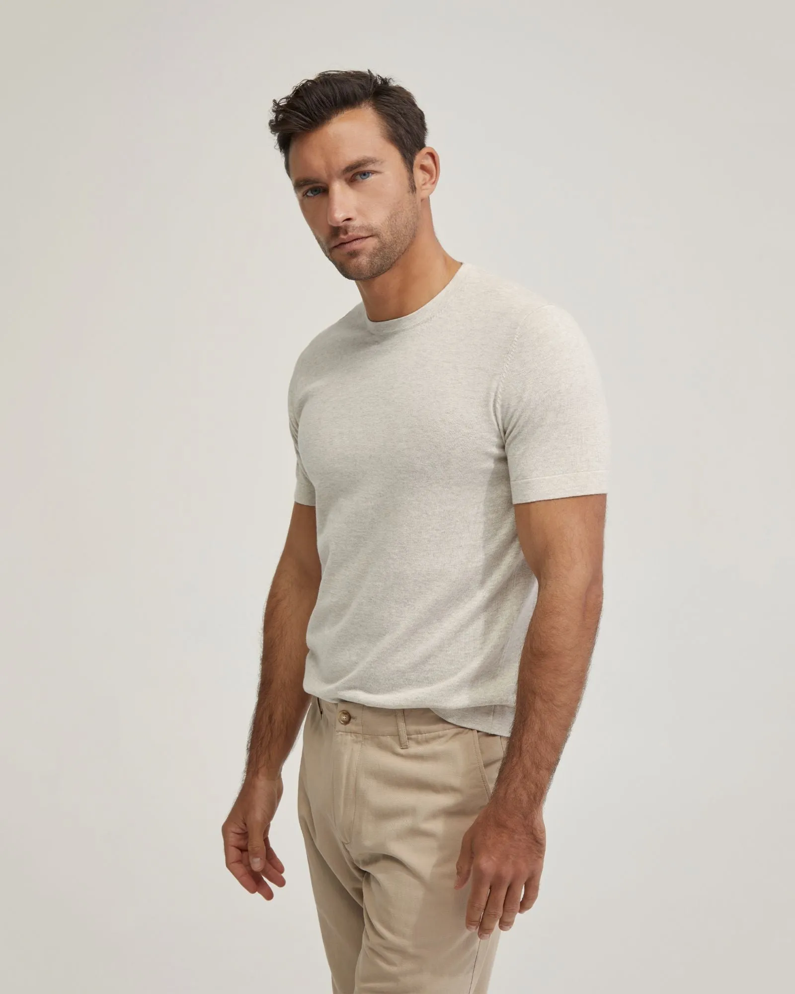 Theodore Crew Neck Knitted T-Shirt