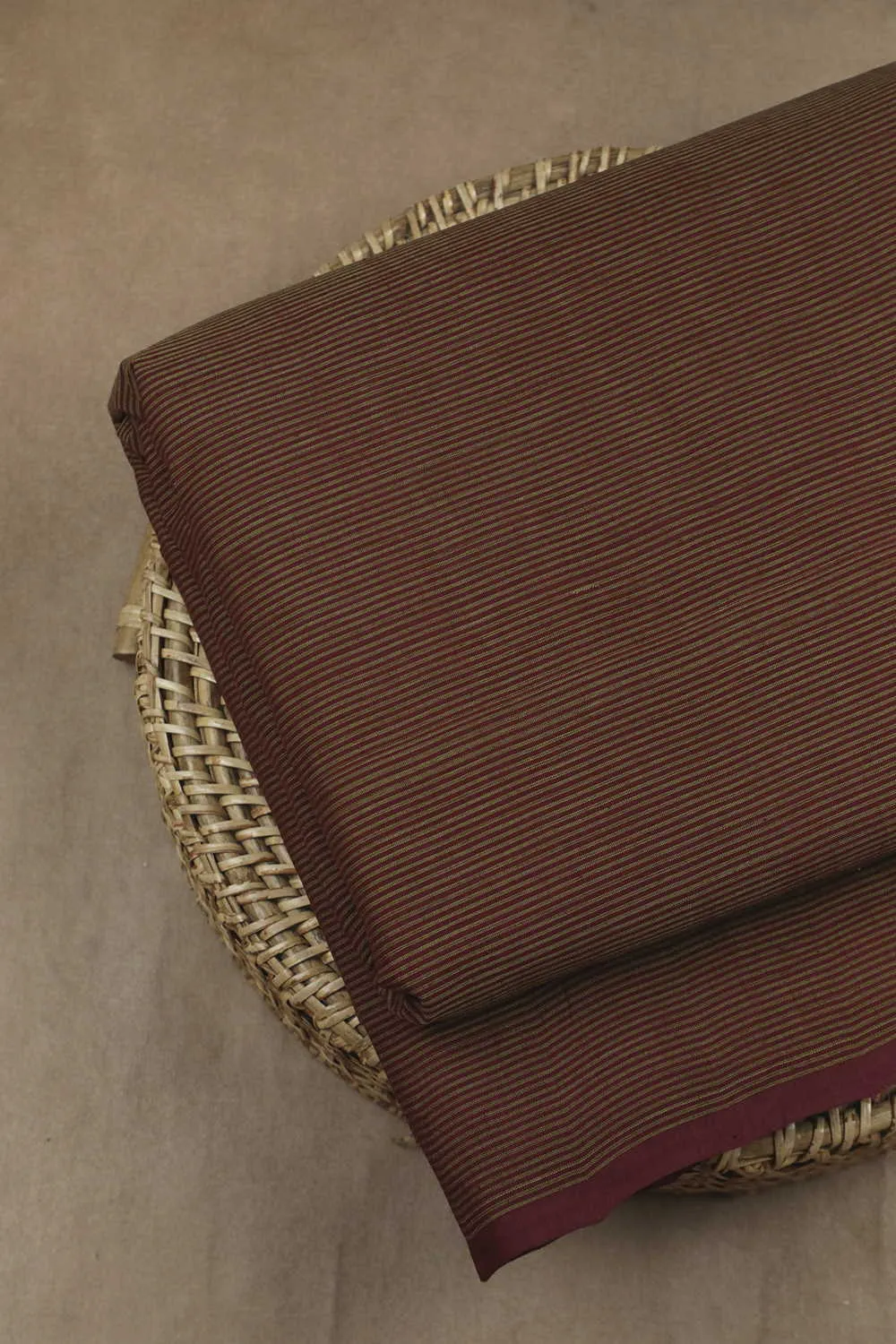 Thin Stripe Mangalagiri Cotton Fabric