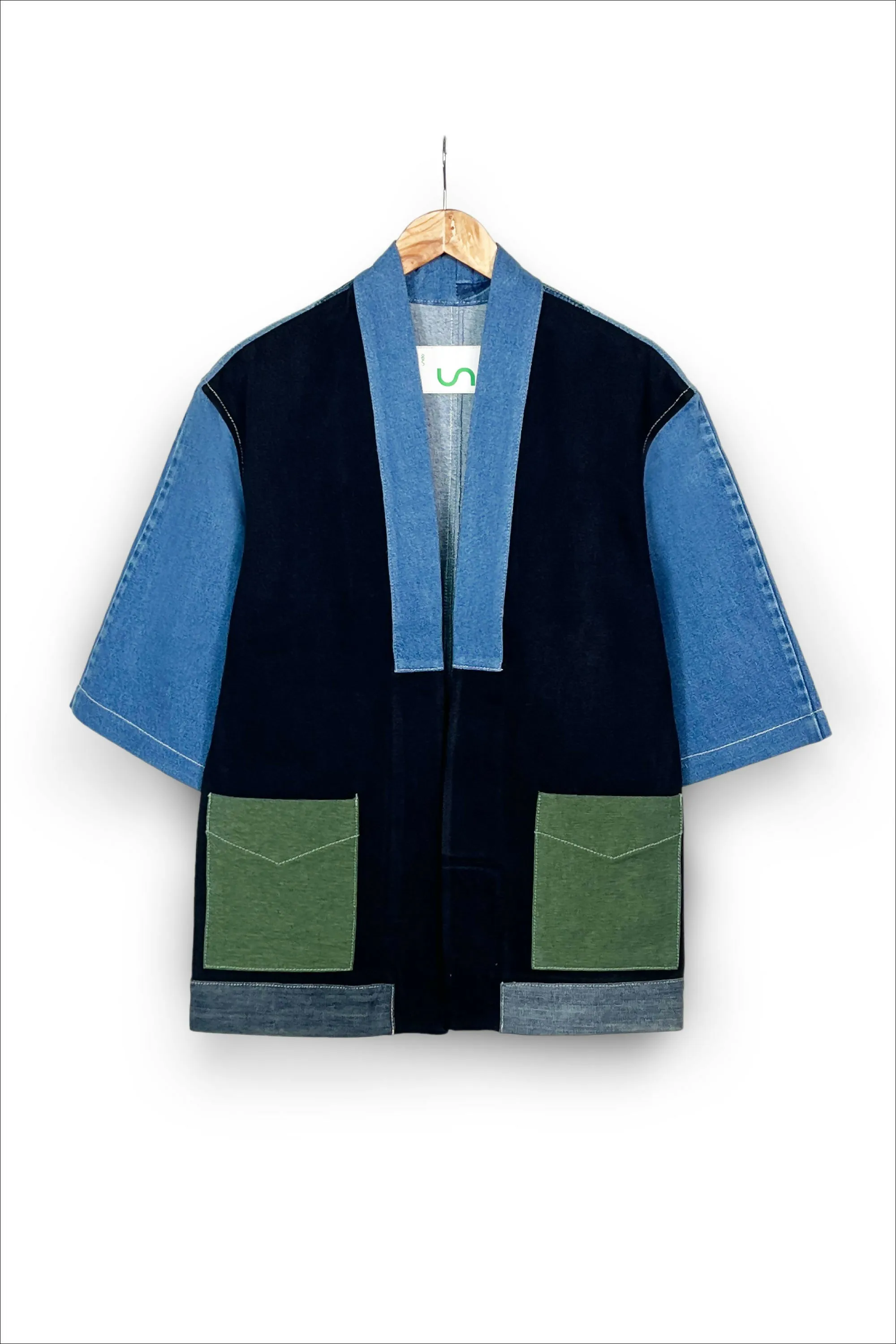 Timeless Upcycled Denim Kimono Jacket