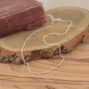 Tiny Bead Station Choker Necklace
