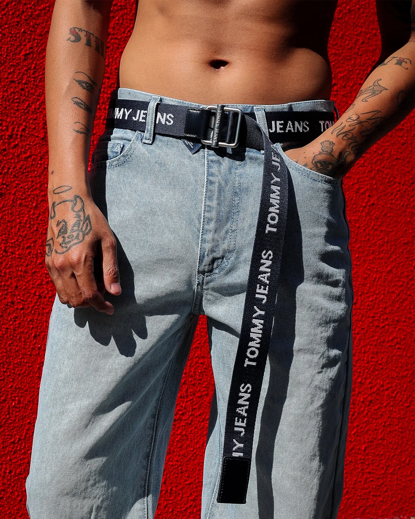 Tommy Jeans Essential Logo Tape Webbing Belt Twilight Navy