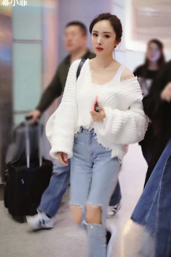 V-neck Pure Color Long Sleeves Irregular Short Sweater