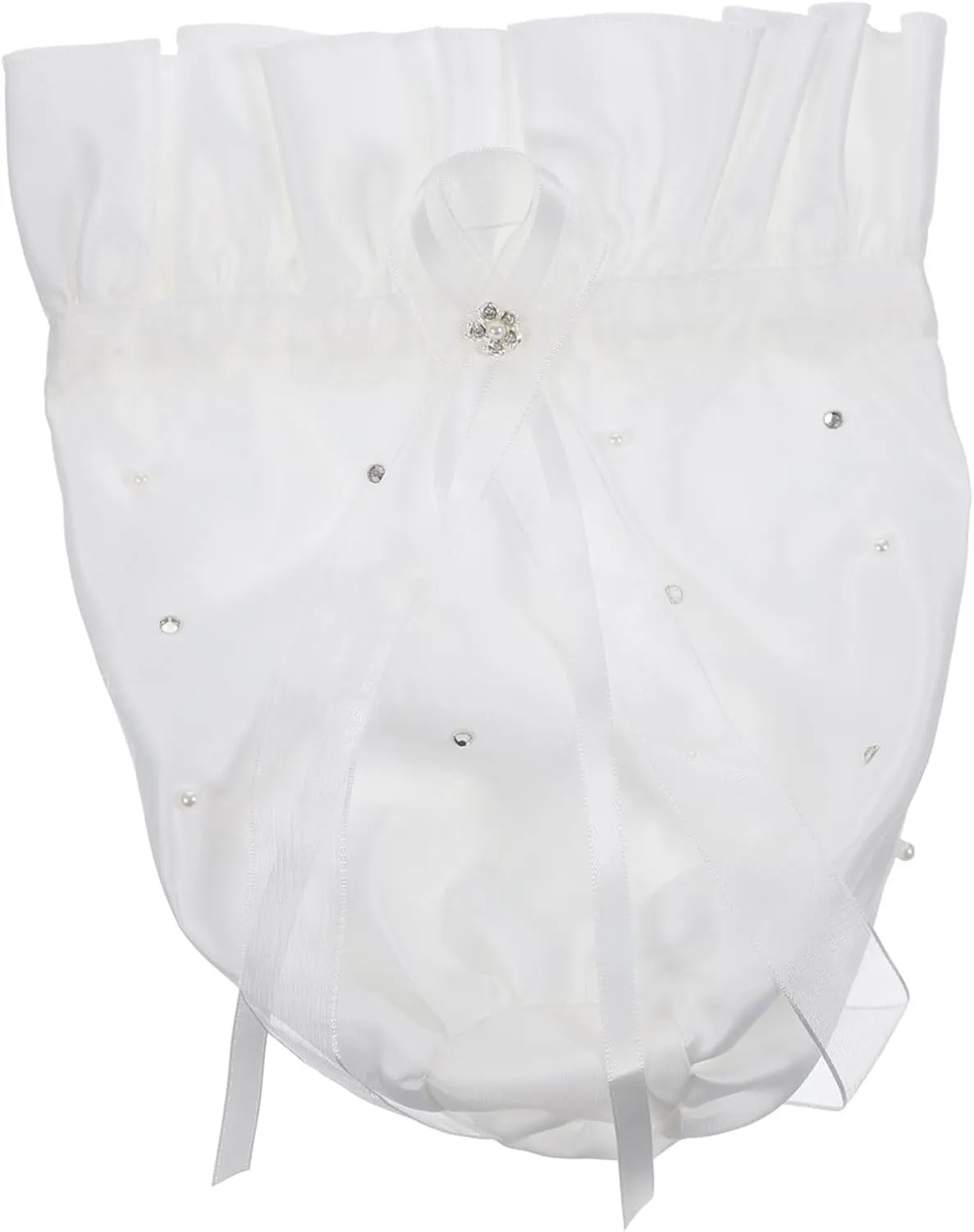 Wedding Purses for Women Satin Bridal Bag Pearl Rhinestone Embellishments