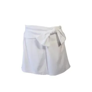 White Side Bow Detail Shorts