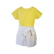 White Side Bow Detail Shorts
