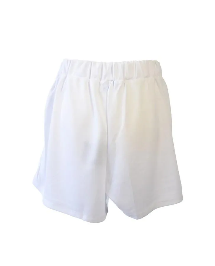 White Side Bow Detail Shorts