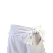White Side Bow Detail Shorts