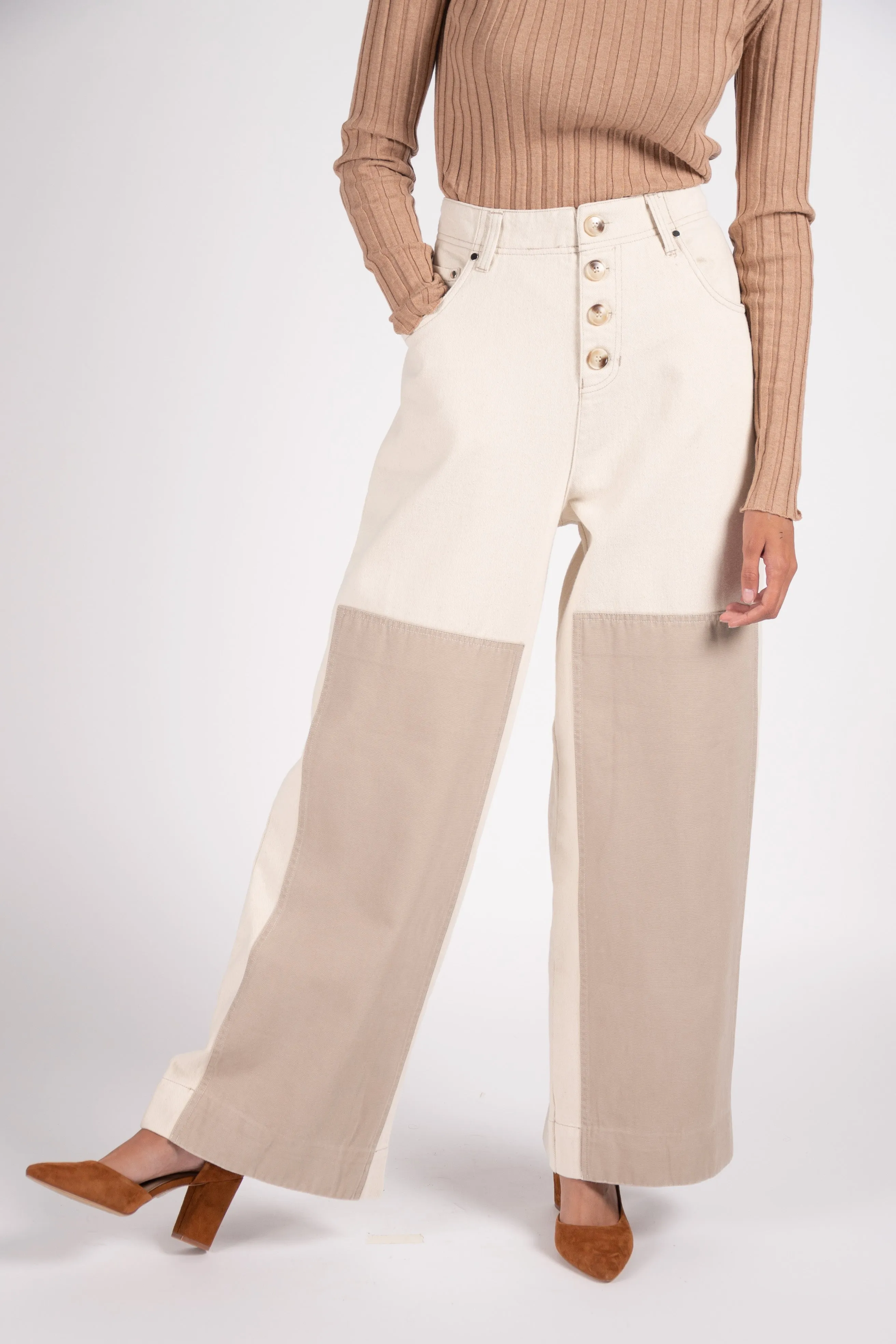 Wilder utility jeans in Ivory