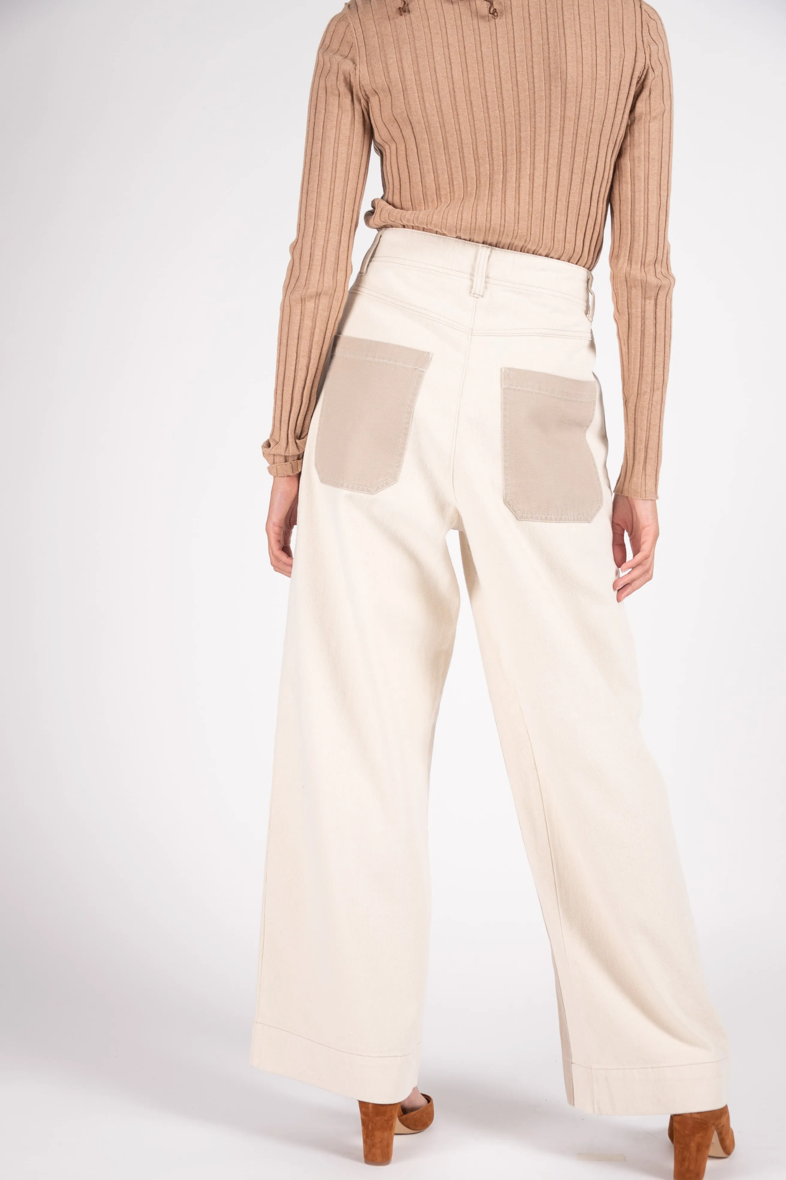 Wilder utility jeans in Ivory