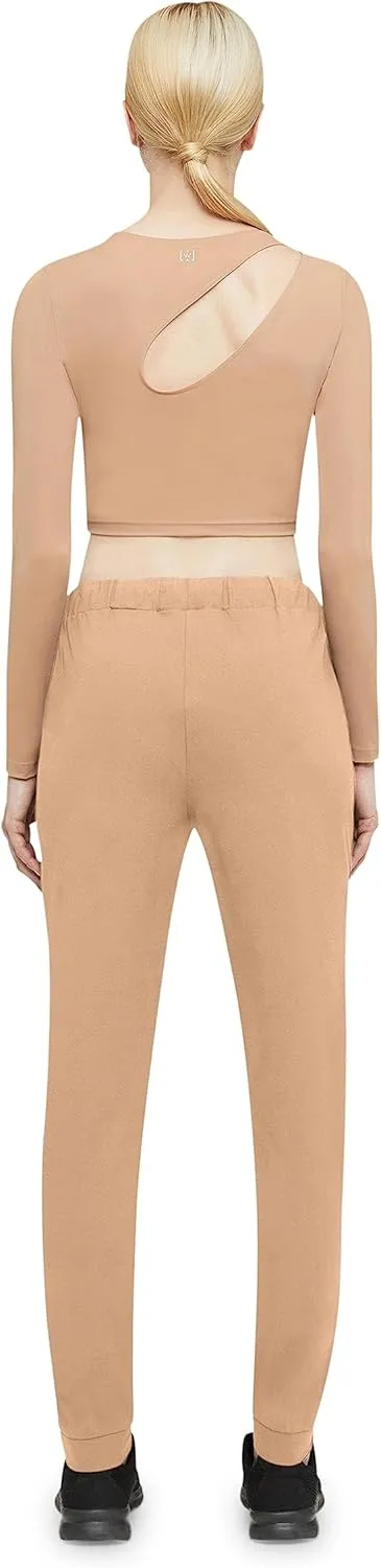 Wolford Warm Up Trousers Pants for Women High Waist Trendy Summer & Casual Wear Dressy Work Casual Fashionable Look