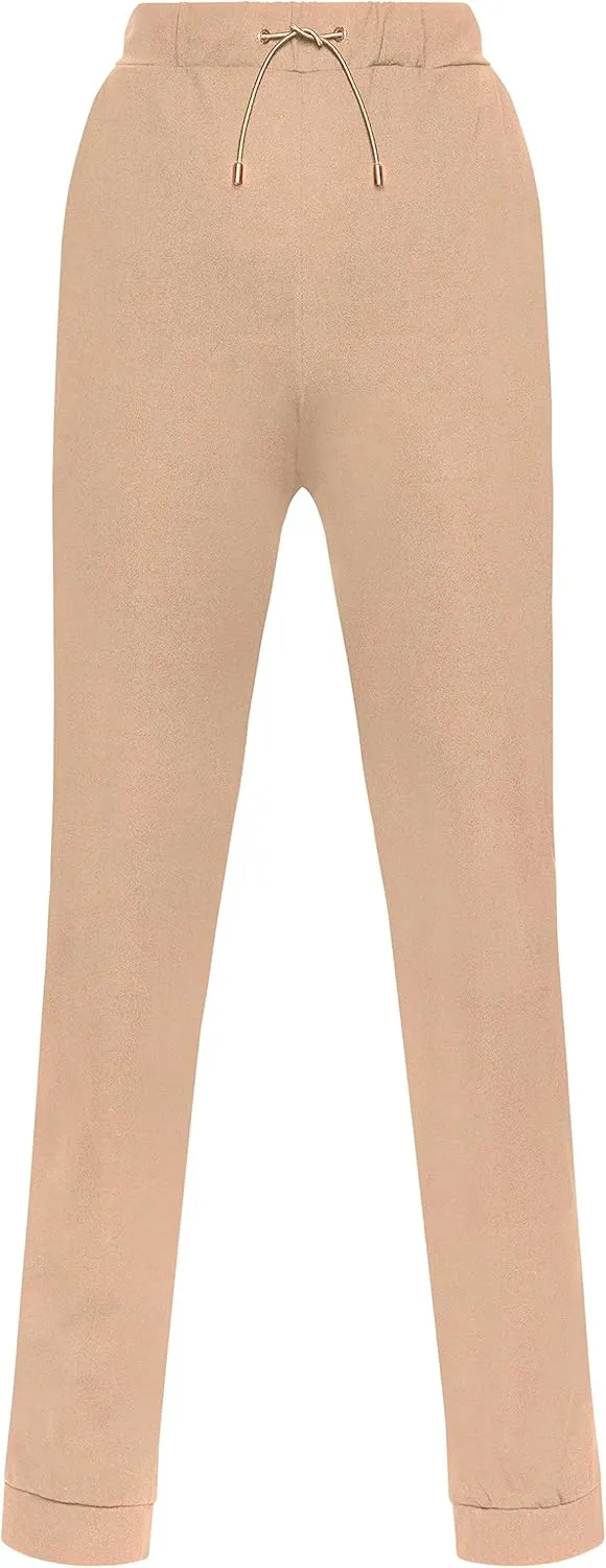 Wolford Warm Up Trousers Pants for Women High Waist Trendy Summer & Casual Wear Dressy Work Casual Fashionable Look
