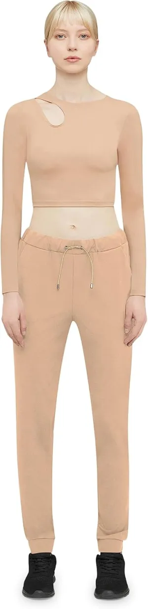 Wolford Warm Up Trousers Pants for Women High Waist Trendy Summer & Casual Wear Dressy Work Casual Fashionable Look